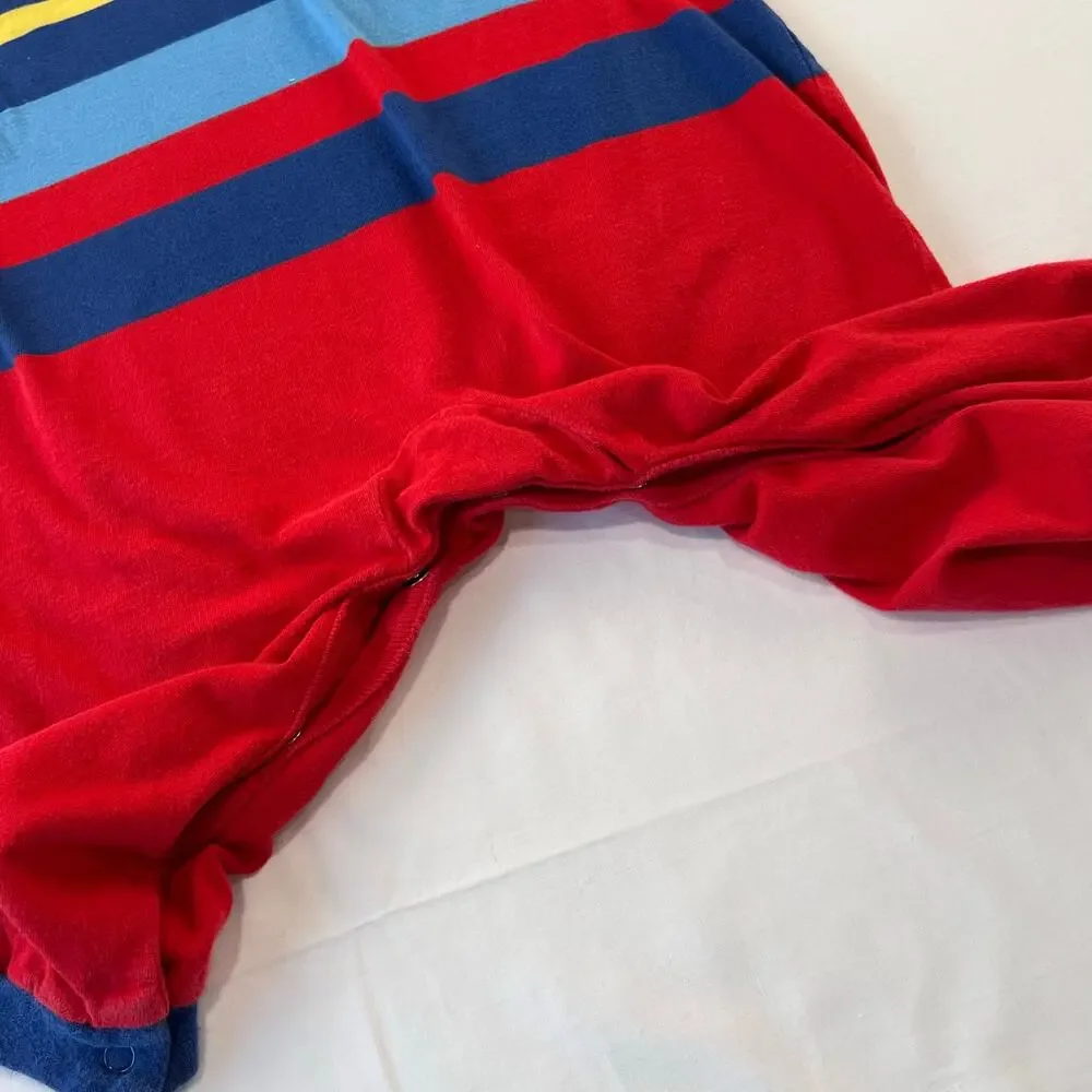 Baby Oshkosh B’Gosh Vintage Red & Blue Striped Romper Size 24 Months Polo